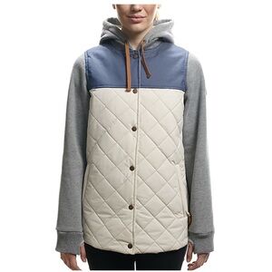 686 Women's Quilted Jacket - Blue, Gray, and Cream